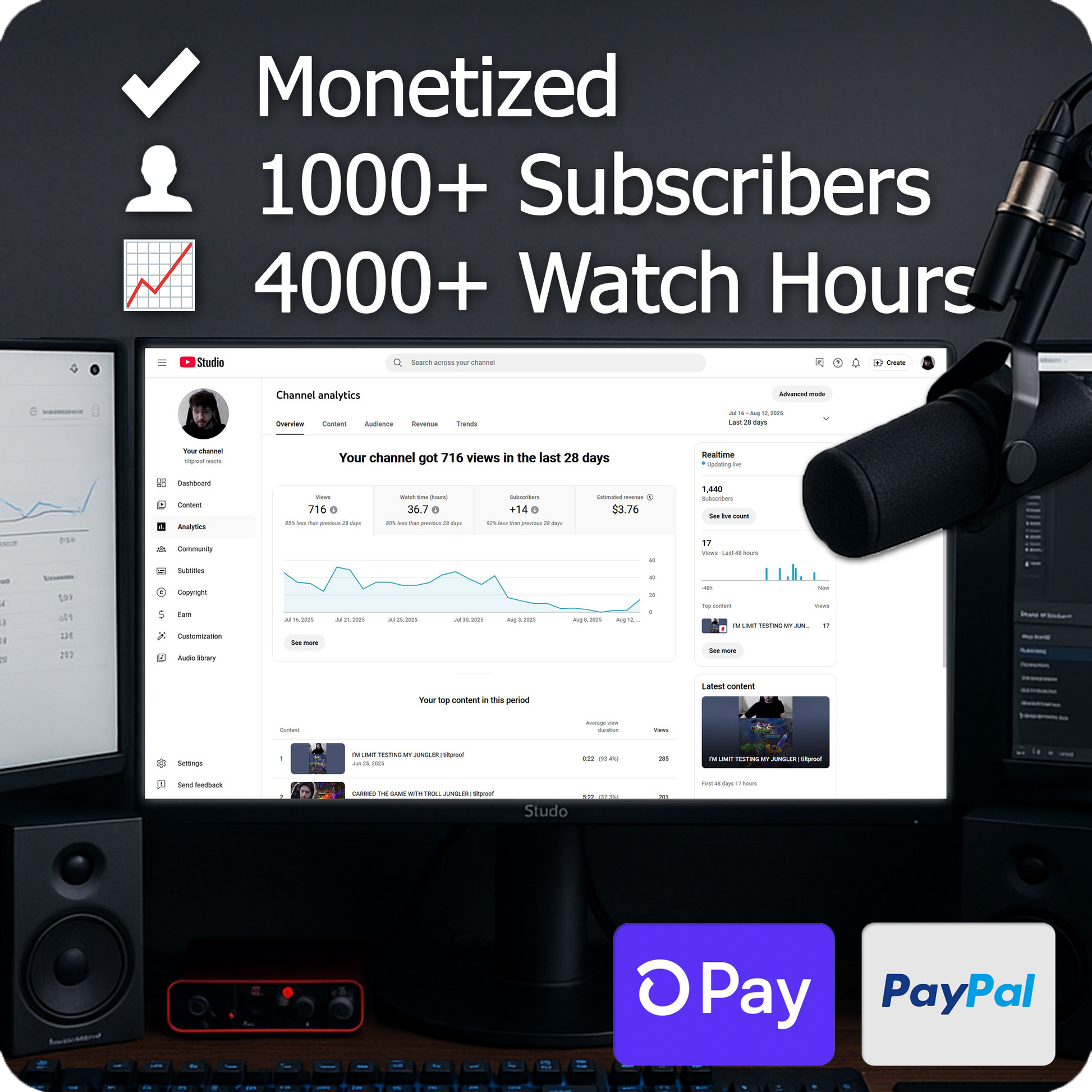 Monetized YouTube Channel